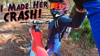 CRF250F Trail Riding With My Wife! - Croom ATV Park