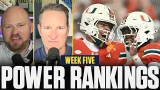 College Football Power Rankings - Week 5: Miami Stays at No. 1, Indiana Surges Into Top 10