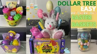 💐EASY DIY EASTER BASKETS💐 with Dollar Tree items | 4 Easy DIY Easter Baskets