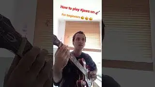 How to play #jaws for absolute beginners. #guitar #guitarbeginner #halloween #halloween