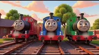 Little Trains Song | Down at the Station 🚂 | Colorful 3D Nursery Rhyme for Kids