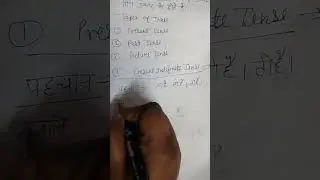 English grammar Tense present indefinite complete