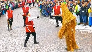 Germany Pfullingen fasnet Karneval. Gruppen Böttingen, Reutlingen, Dellmensingen. 4K Carnival.