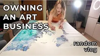 Gold Maps, a Shop Refresh & No Customers | Art Business Vlog