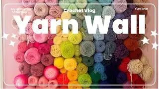 put up my yarn wall with me!! plus yarn tour!!