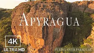 FLYING OVER LANDSCAPES OF PARAGUAY 4K ULTRA HD - Relaxing Hills in Apyragua - Paraguay Paradise 4K