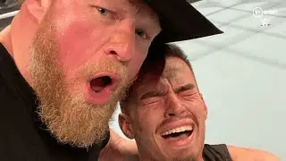 Brock Lesnar takes a selfie with Austin Theory on WWE RAW! 🤳 😂