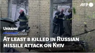 Aftermath of deadly Russian missile attack on Kyiv | AFP