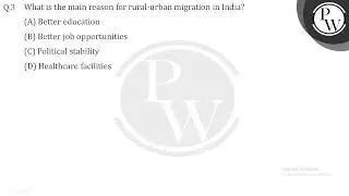 What is the main reason for rural-urban migration in India?....