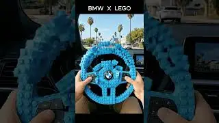 POV  BMW Baby Blue LEGO Steering Wheel &mdash; CRISP SATISFYING  #pov #asmr