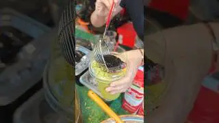 Green tea turtle jelly, Asian Street Drink. #shorts #streetfood #sweet