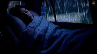 Night Rain in Car for Restful Sleep &ndash; Relaxing Rainstorm Ambience with Light Thunder ASMR