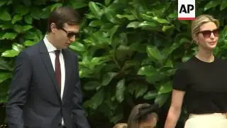 Raw: Kushner Family Walks to Temple on Shavuot