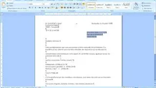 Word - Tabulation et Retrait