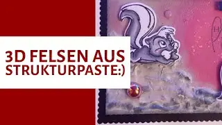 Aus DIY Strukturpaste 3d Felsen f&uuml;r Karten usw. gestalten 🤩