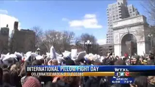 Dave and Christina: On the desk and a pillow fight