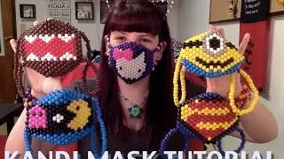 КАК СДЕЛАТЬ МАСКУ ИЗ КАНДИ/БИСЕРА!!/Шаг за шагом/Как сделать!