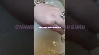Popping air bubbles that rises to the top of clear slime