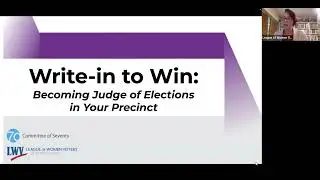 Write-in to Win: Becoming Judge of Elections in Your Precinct