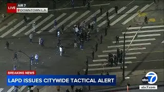 Citywide tactical alert issued as protesters remain in DTLA after dispersal order
