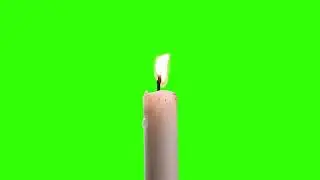 Candle on green screen footage