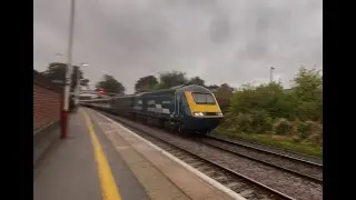 ''the retro Norfolk broadsman'' rail tour speeding past Oakham.