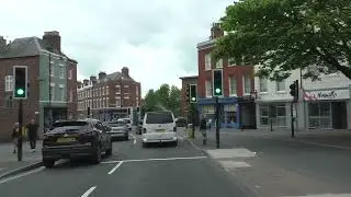Driving On College Street, Deansway, Bridge Street & New Road, Worcester, Worcestershire, England