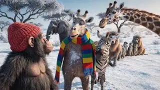 Africa Froze! Animals vs Snow ❄️🦁 (Африка замерзла! Животные против снега)
