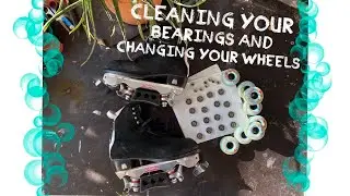 How to change your wheels and clean your bearings! Roller Skating Maintenance!