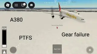Pilot training flight simulator Airbus A380 Gear failure Roblox