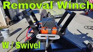 Removable Winch for trailer with Swivel  - Must watch for installing a winch