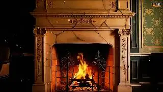 6 Hours of Haunted Mansion Fireplace 🔥 Gothic Fire Ambience for Sleep, Relaxation & Atmosphere