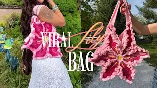 How to Crochet the Viral Lily Flower Bag🌸 (Step-by-Step Tutorial)| SO PINTERESTY😍