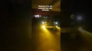 #MahindraTharinstalliphprojectorfoglamp200watt Mahindra Thar install IPh projector fog lamp