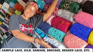 MARKET VLOG | BIGGEST AND CHEAPEST MARKET TO BUY SAMPLE LACE, SILK, DAMASK, BROCADE, BEADED LACE,ETC