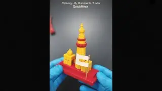 🕌 DIY 3D QUTUB MINAR Model ❤️💛 | DIY Monuments of India | Craftancy ✂️✨