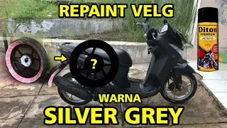REPAINT VELG MOTOR SILVER GREY DITON PREMIUM DI YAMAHA LEXI #fyp #repaint #viral