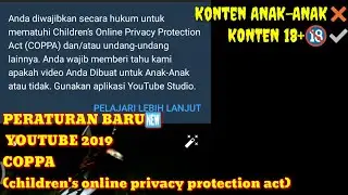 wajib di setting di channel //Peraturan baru YOUTUBE 2019 COPPA (CHILDREN'S PRIVACY PROTECTION ACT)