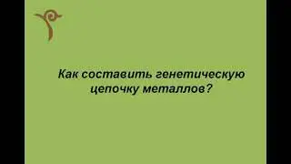 Как составить генетическую цепочку металлов?