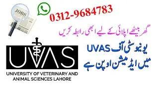 Admission Open Now  | University of Veterinary & Animal Sciences (UVAS) Lahore| 2024 |