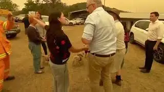 Australian PM Scott Morrison forced to flee after furious residents hurl insults at him #cobargo#nsw
