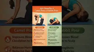 Stop Hair Fall Naturally 🧘&zwj;♀️ | Camel Pose & Rabbit Pose#haircare#viral #hairfallcontrol#vuralshorts