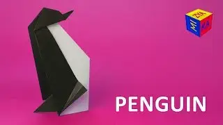 How to make origami penguin &ndash; easy video tutorial. Winter paper craft ideas for kids