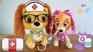 Paw Patrol Toys Playtime  Skye is sick  Doctor Visit | Fun Video for Kids