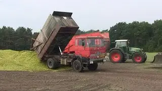 Maïs 2009 Veehouderij Intven met Ahlmann AZ 150, DAF 4x4, John Deere 5460,Kemperbek