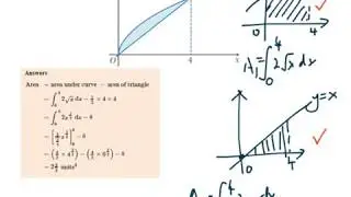 Revision : Area Between A Line And A Curve (Integration)
