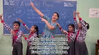 A watering rhyme class-4 English Marigold poem with Action