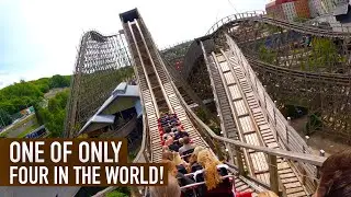 Balder Back Row POV Liseberg Intamin Pre-Fabricated Wooden Roller Coaster