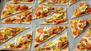 Hamurla uğraşmadan 10 dakikada pizza börek tarifi.