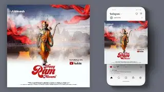 Ram Navami 2024 - Social media post design in photoshop #ramnavami